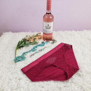 VS Sexy Fuchsia Logo Waist Lace HIPHUGGER SMALL
